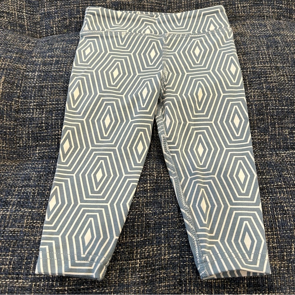 Kickee Pants Girls Print Performance Jersey Leggings Dusty Sky Tortoise Shell